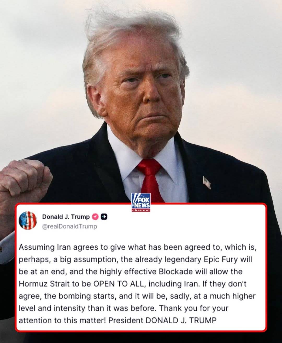 BREAKING: President Trump announces Operation Epic Fury will 'be at an end' and the Strait of Hormuz...