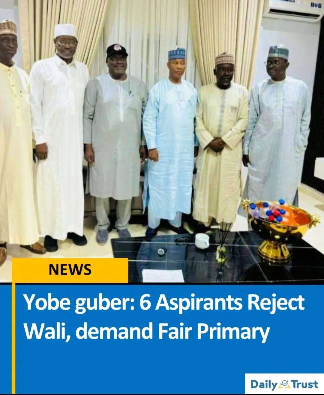 Six governorship aspirants on the platform of the All Progressives Congress (APC) in Yobe State have...