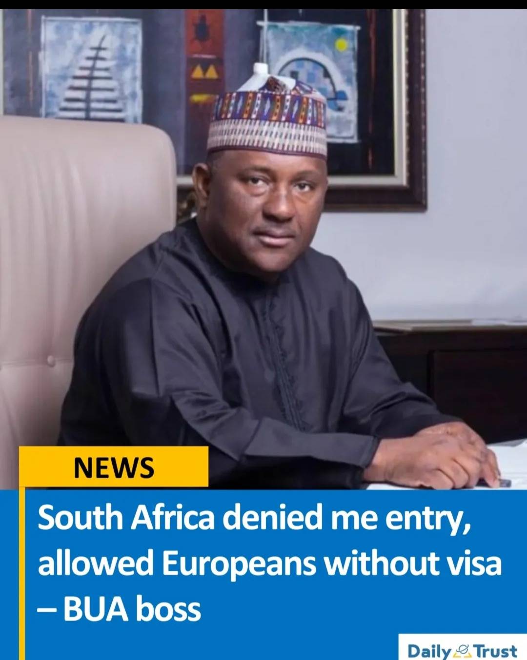 The founder and Chairman of BUA Group, Abdul Samad Rabiu, has recounted how he was denied entry into...
