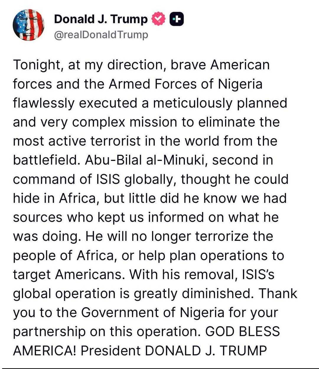 Just imagine that World Wide ISIS 2nd In Command leader was living in Nigeria, now kpaied ‼️