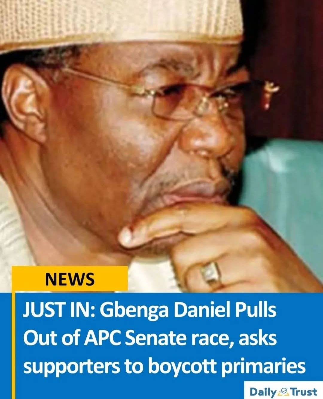 As a Senate Aspirant, Once you don't see positive signals by midnight, 11.59pm tonight, just withdra...
