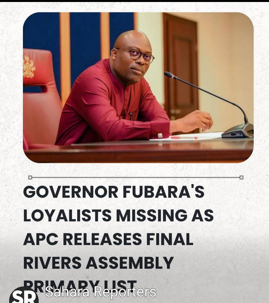 Governor Fubara's Loyalists Missing As APC Releases Final Rivers Assembly Primary List