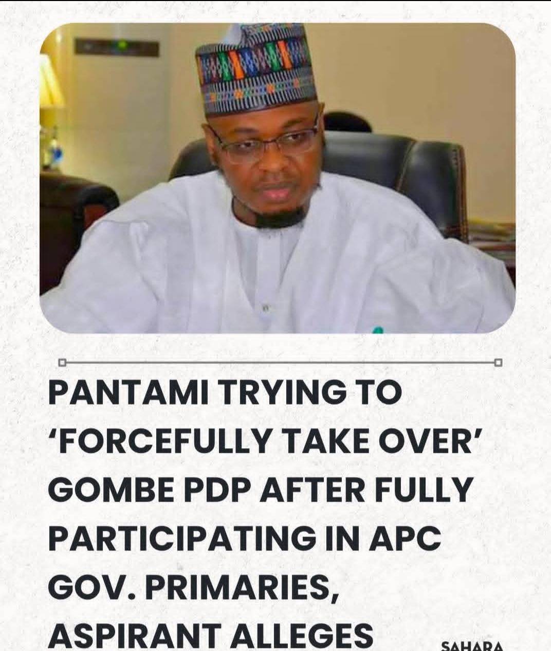 Pantami Trying To ‘Forcefully Take Over’ Gombe PDP After Fully Participating In APC Gov. Primaries,...