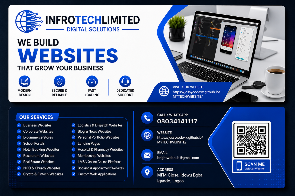 Website Developer | Web Development Trainer | Founder, INFROTECHLIMITED COMPUTER SCHOOL | Building S...