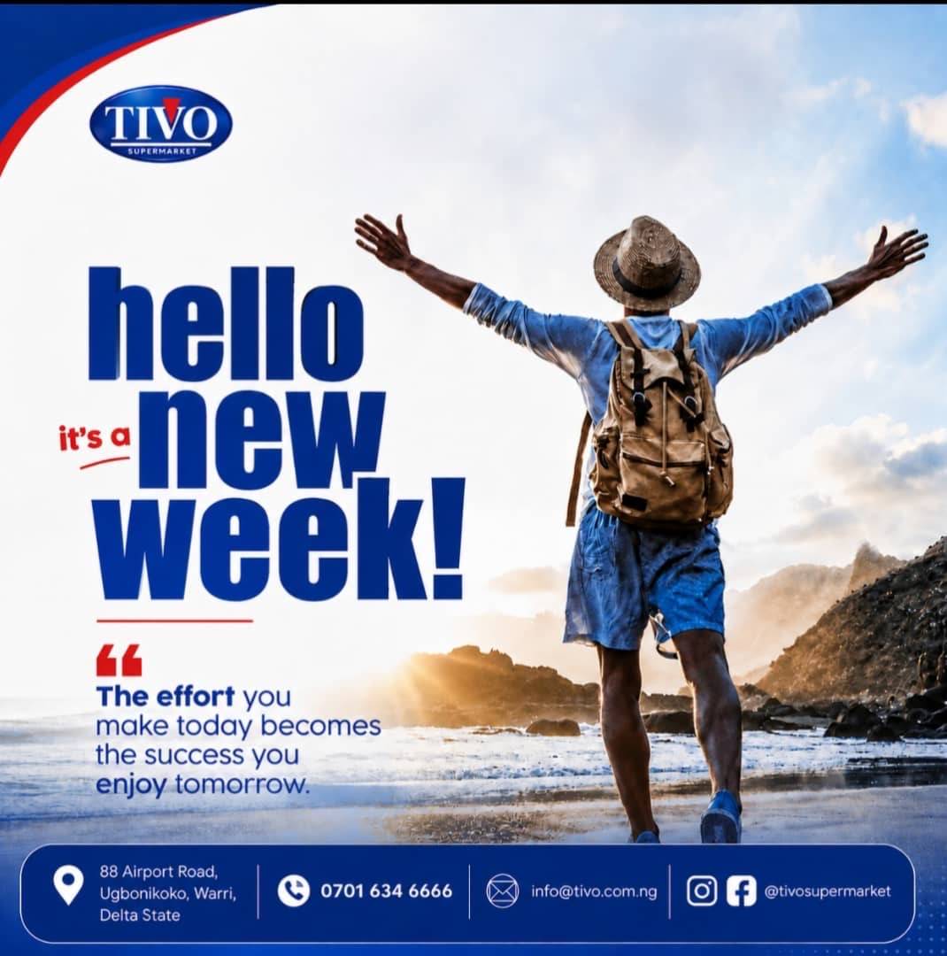 New week, new energy, new blessings. Keep pushing, keep believing, and keep winning with TIVO Superm...