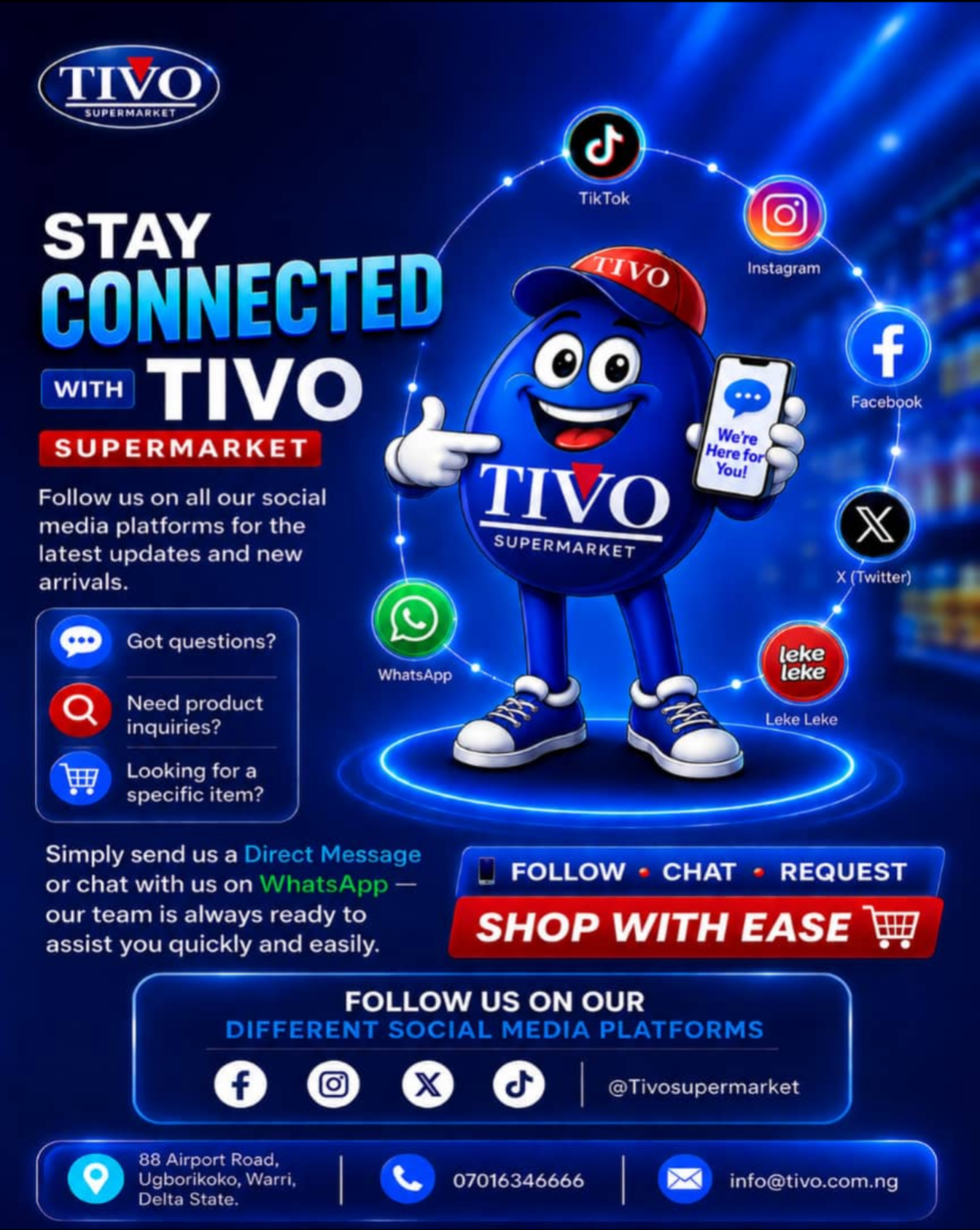 Stay connected with TIVO Supermarket!
Follow us on all our social media platforms for the latest u...