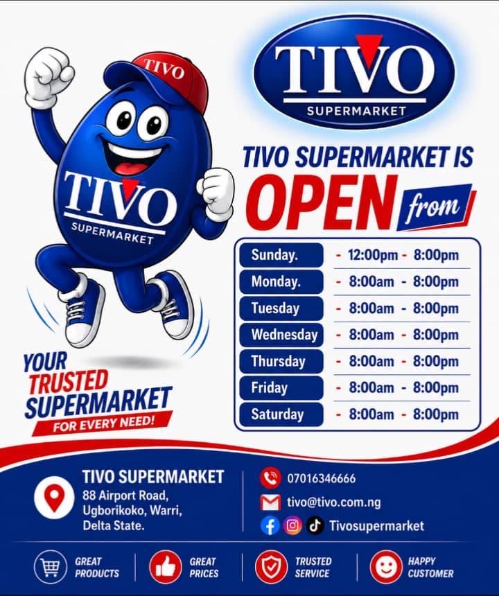 TIVO Supermarket is Open for You!
Your trusted supermarket for every need is here to serve you bett...