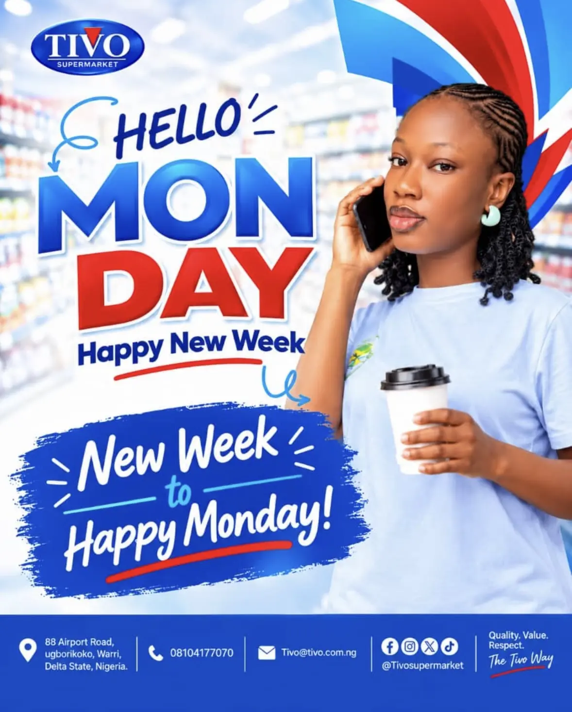 HELLO MONDAY πβ€οΈ
Happy New Week
A new week, a fresh start, and endless possibilities.
At TIVO Sup...