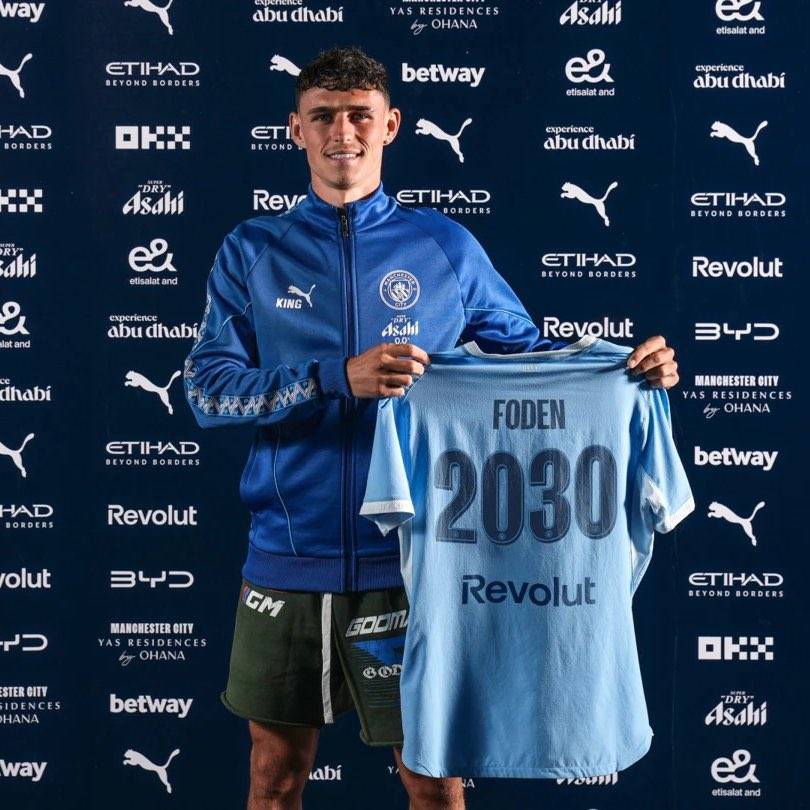 Phi Foden has signed new deal at Man City until June 2030 with option for further season.
“We’re al...