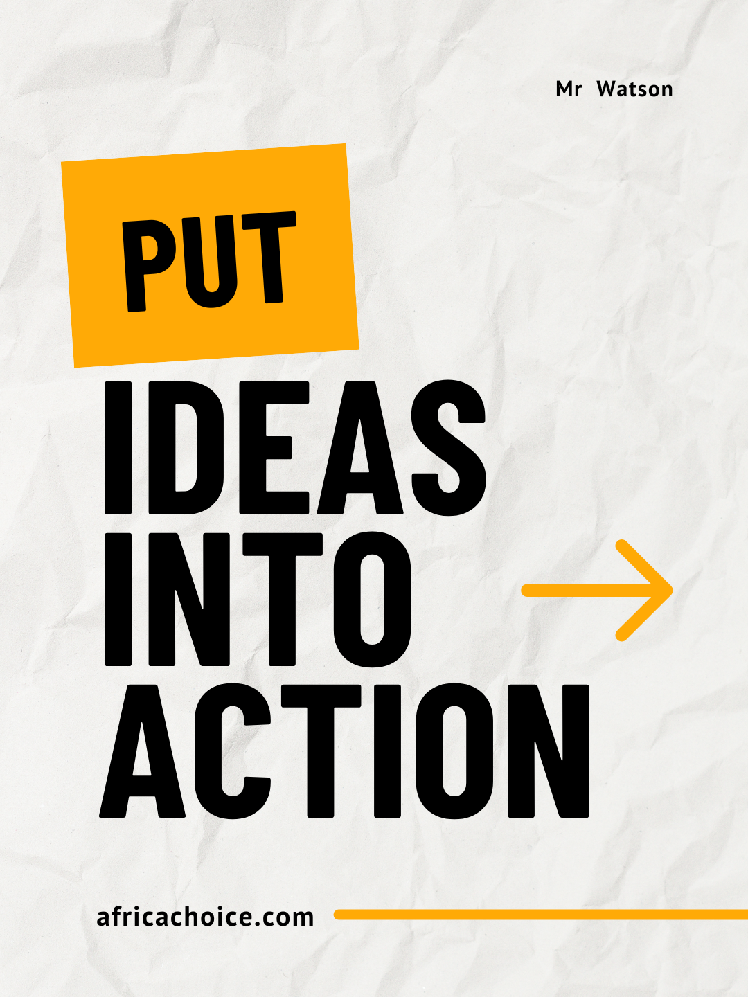 One fact I learned earlier in life is that ideas are nothing without action. That made me start putt...