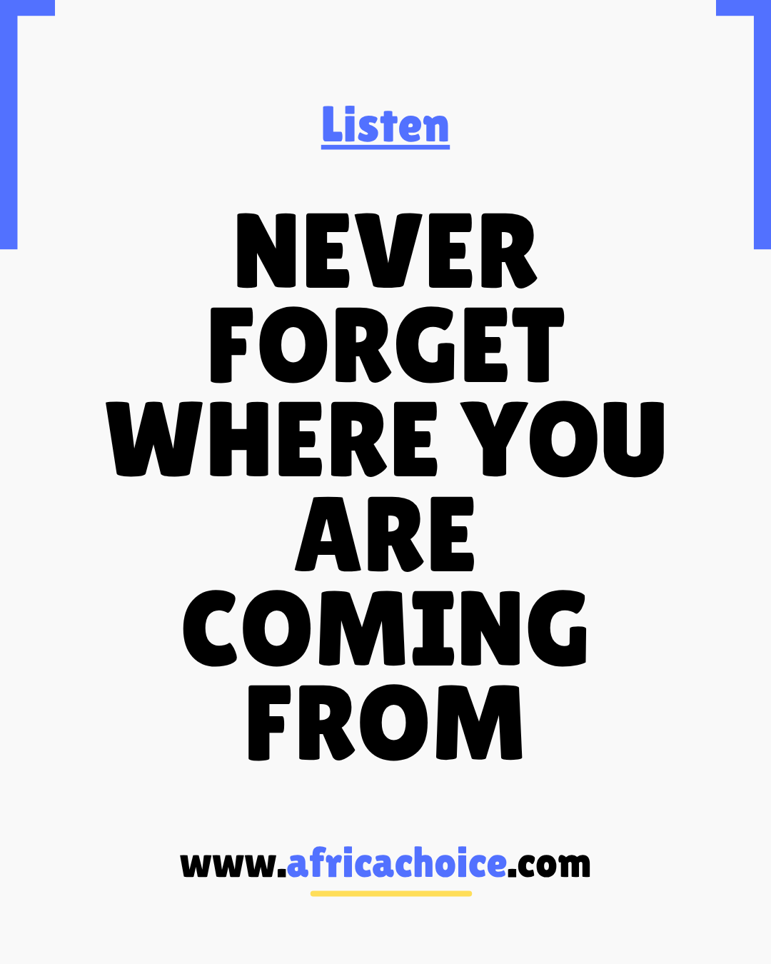 "Dear friends and family, never forget who you are and where you come from! In all that you do, keep...