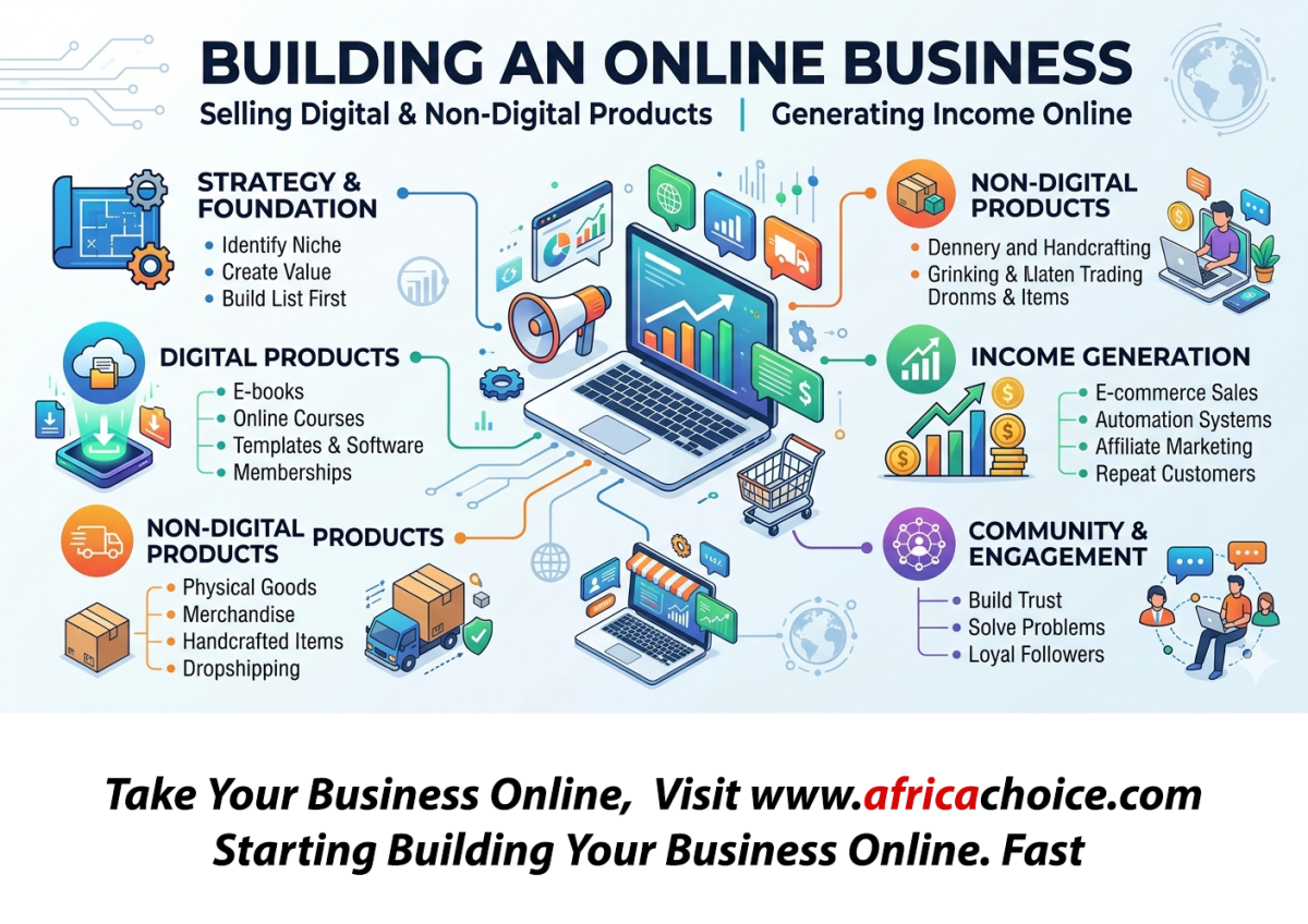 Building an Online Business, Selling Digital Products, Non-Digital Products Online, and Generating I...