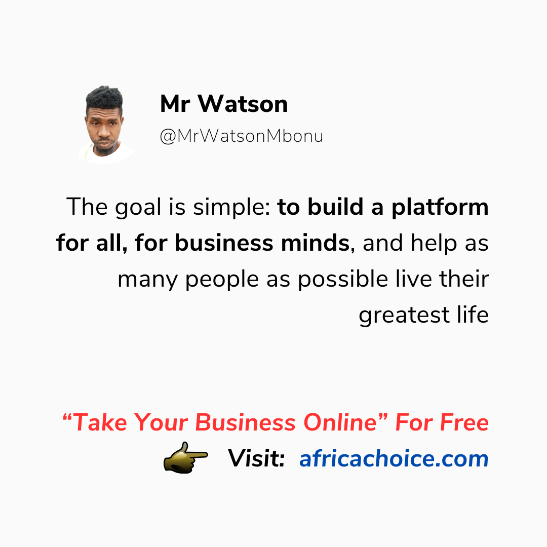 The goal is simple, to build a platform for all, for business minds and help as many people as possi...
