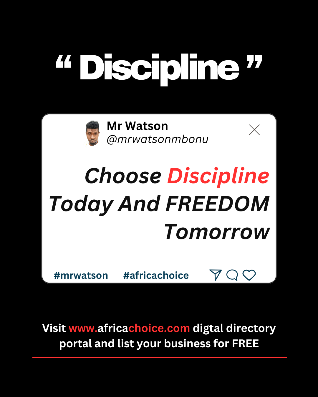 Choose Discipline Today And FREEDOM Tomorrow
The reality of life is the fact that life gives us “Wh...