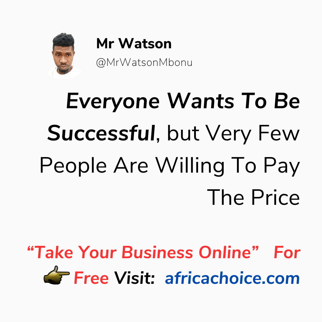 Everyone Wants To Be Successful, but Very Few People Are Willing To Pay The Price
One of the harsh...