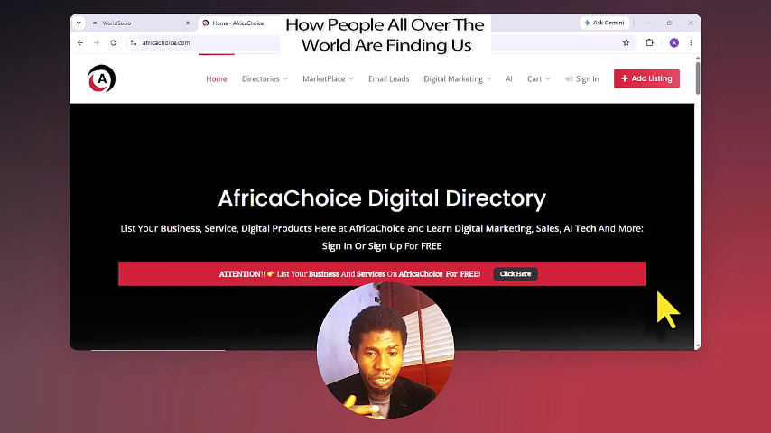 How People All Over The World Are Finding Us, africachoice digital directory and marketplace. Watch...