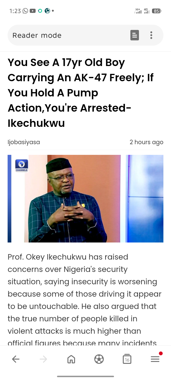 Prof Okey Ikechukwu, one of the most blunt public commentators I've known.
Welcome to Nigeria, a co...