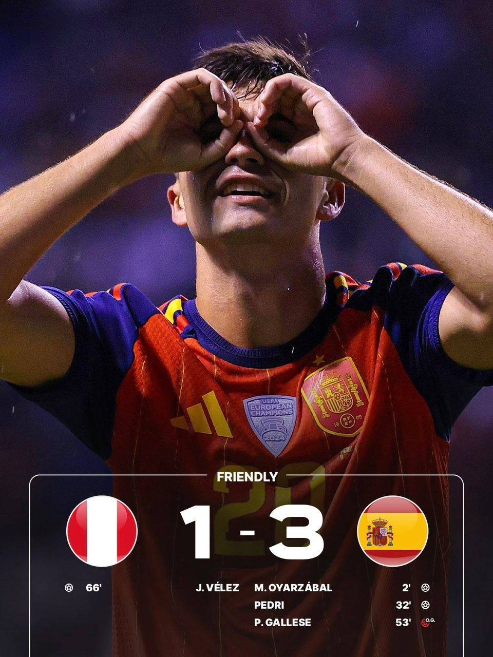 Spain get a 3-1 win over Peru in their final match ahead of the World Cup ๐