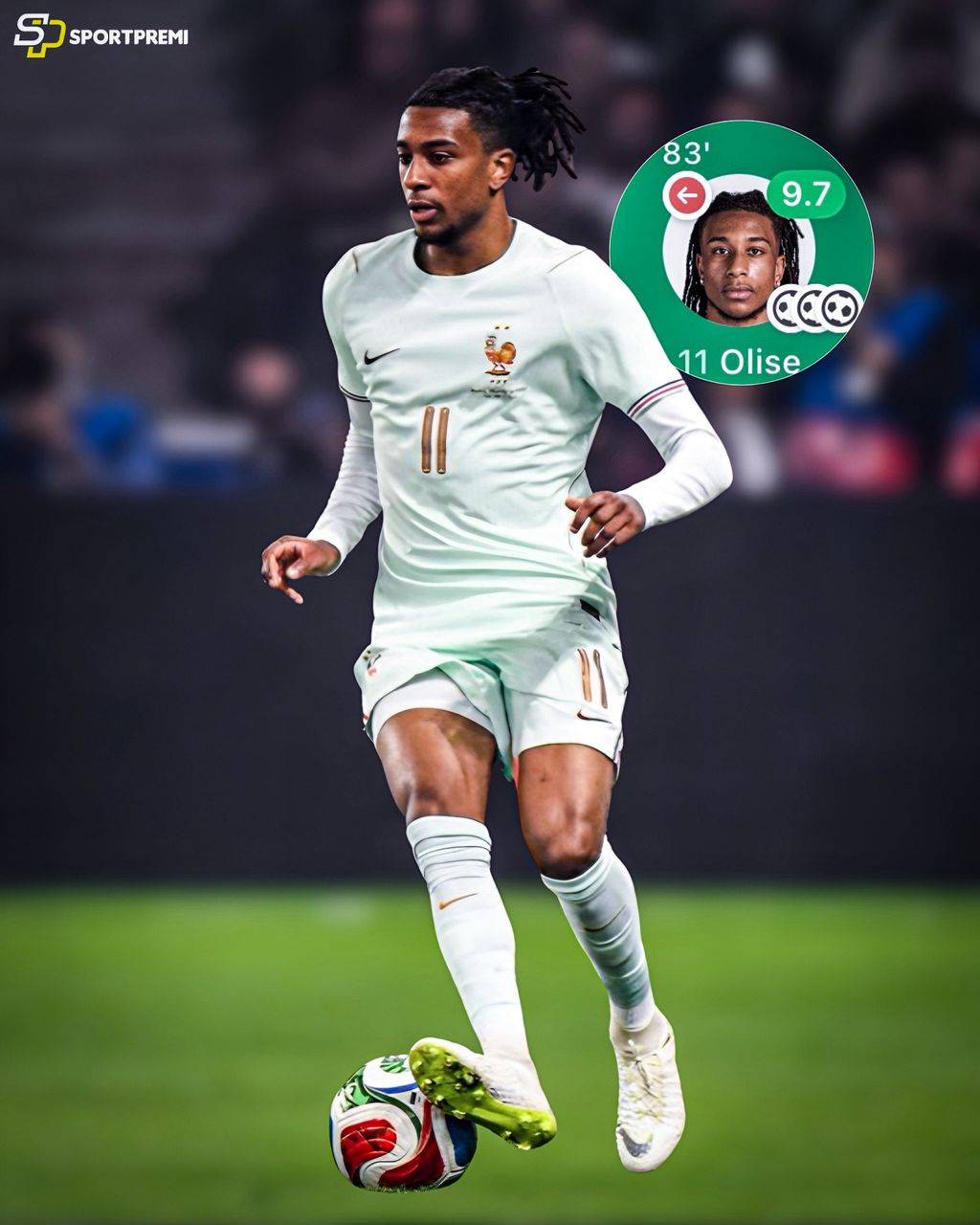 ๐ซ๐ท Michael Olise in France 3-1 win ๐ Northern Ireland:
โฑ๏ธ 83 minutes played
โฝ๏ธ 3 goals
๐ฏ 88% pas...
