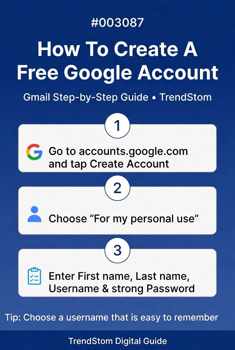 How to create a free Google Account (Gmail) in 2026 π±
Swipe for the full beginner guide:
Go to acc...