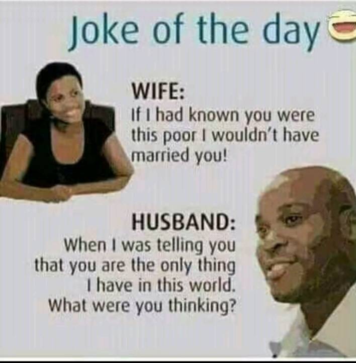 Relationship lesson of the day: When someone says, 'You're all I have ' kindly ask for a bank statem...