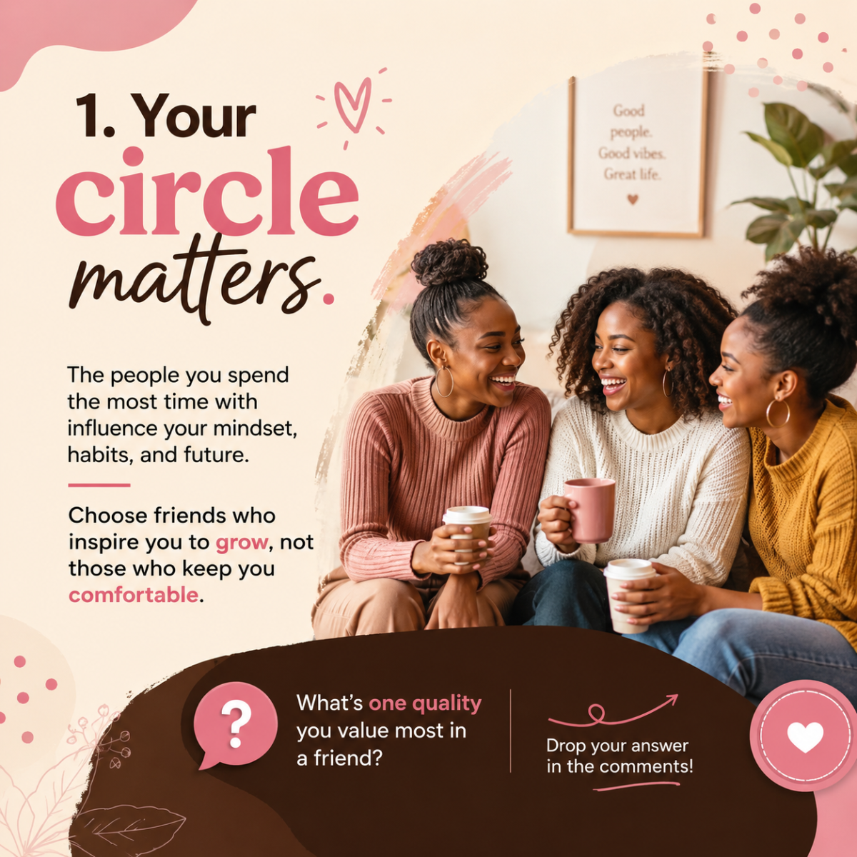 Your circle matters.
The people you spend the most time with influence your mindset, habits, and fu...
