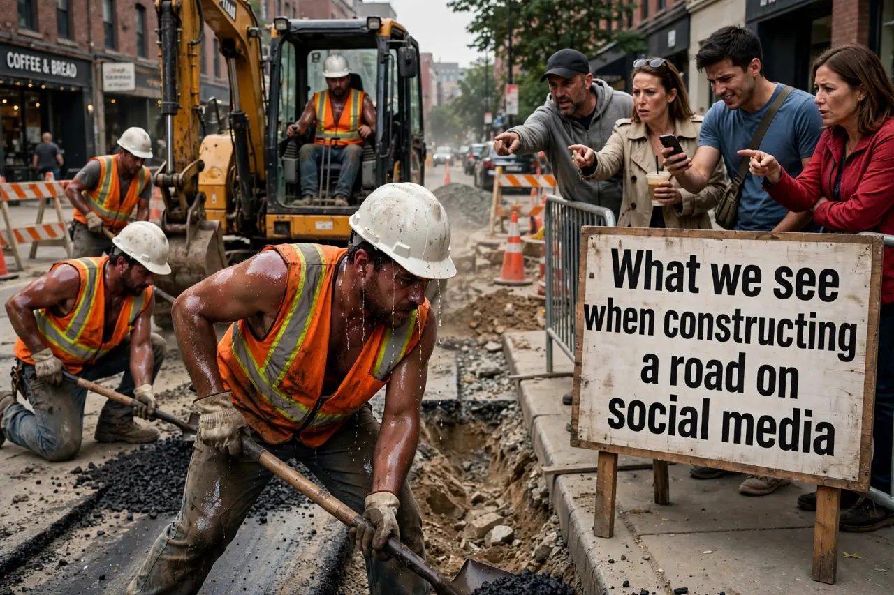 Social media is exactly like public road construction. You can be out there sweating, putting in the...