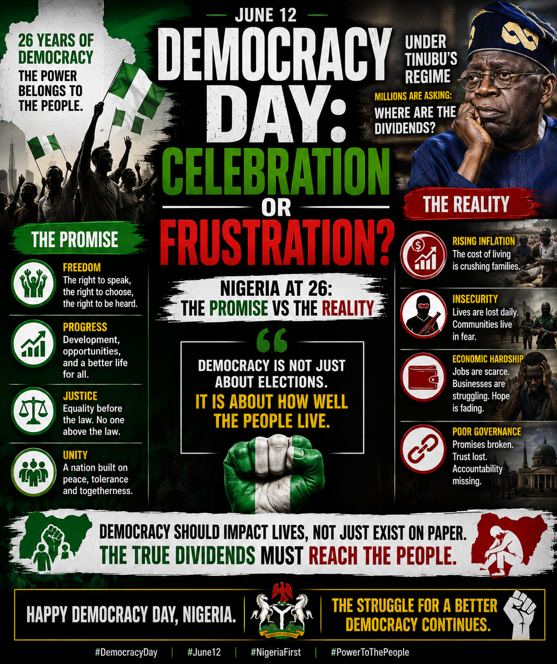 DEMOCRACY DAY.
A day meant to celebrate freedom, prosperity, and the power of the people.
Yet millio...