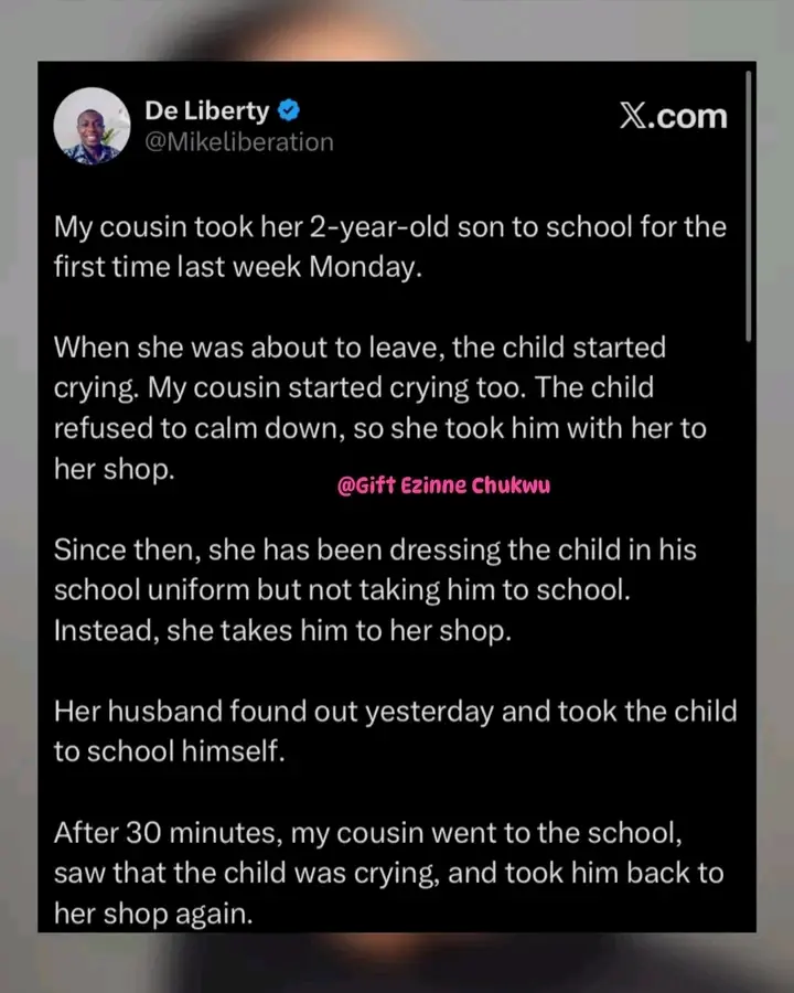 Motherhood is not for the soft-hearted🤣🤣🤣🤣🤣🤣🤣
But she's not yet ready to send her son to scho...