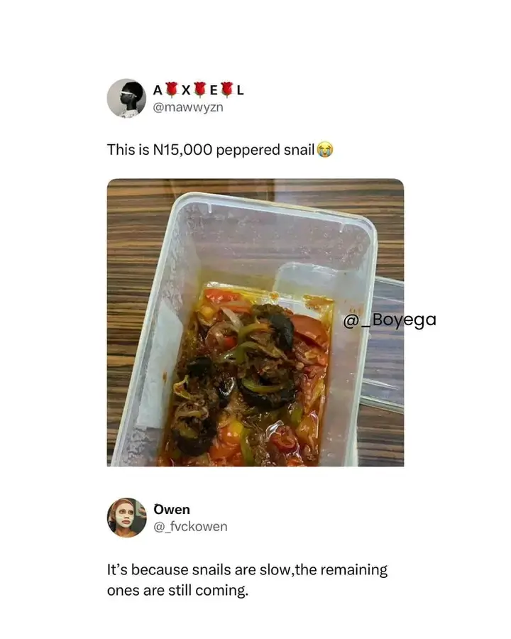 True true the remaining snails are still trekking, snails are slow🤣