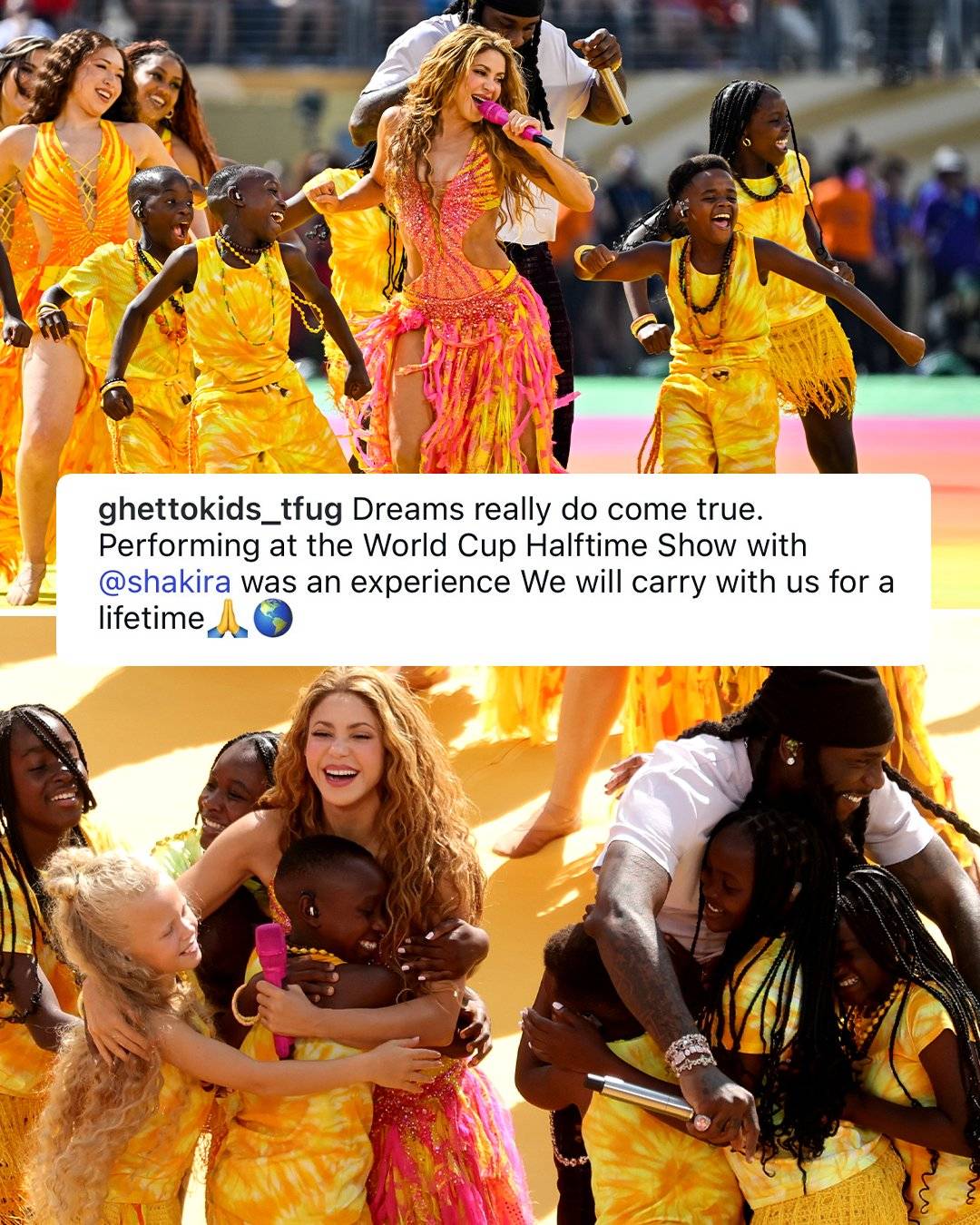 JUST IN: Shakira's World Cup halftime performance was a dream come true for Uganda's 'Ghetto Kids' πΊ...