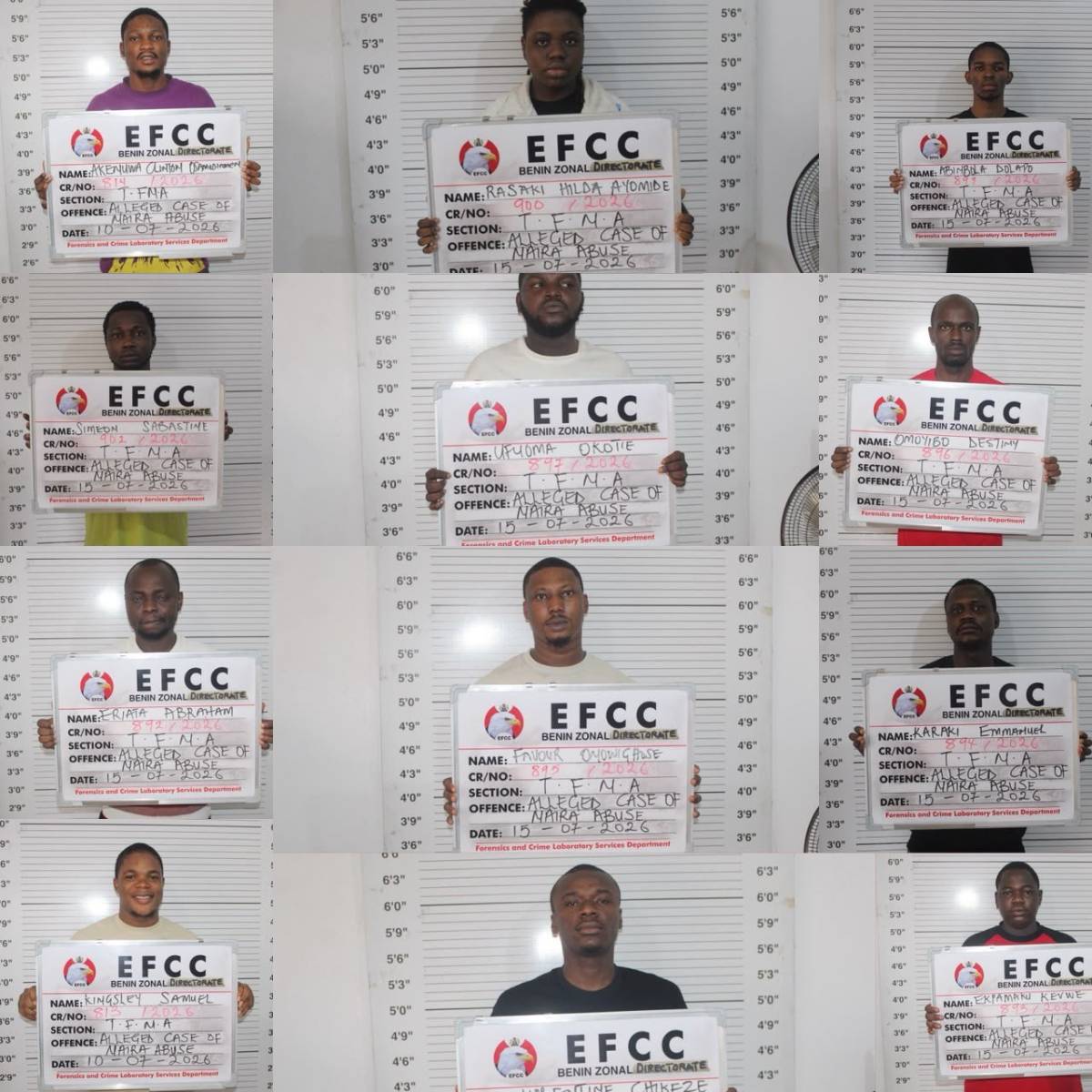 BREAKING: EFCC Secures Six Months Jail Term for 12 Nigerians In Warri over The Abuse of The Naira No...