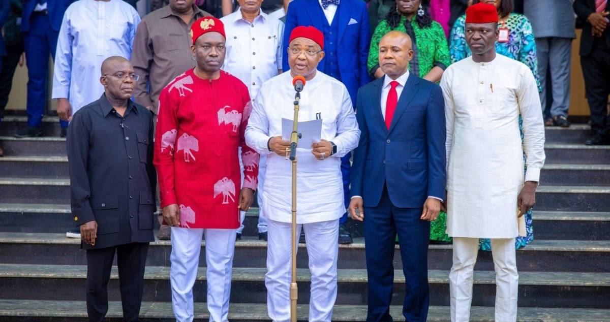 BREAKING: Abia State Governor Alex Otti to work for Tinubu’s 2027 re-election, as all five South-Eas...