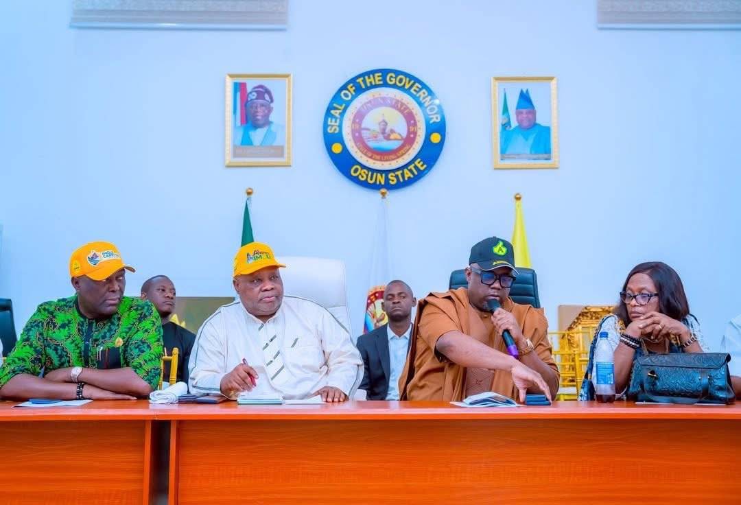 JUST IN: Governor Adeleke Ademola of Osun State and Accord leaders adopt President Bola Tinubu as th...