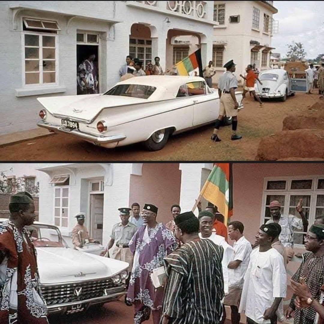 THROWBACK IN THE '60: Dr. Nnamdi Azikiwe getting ready for a political campaign in Uruala in 1960....