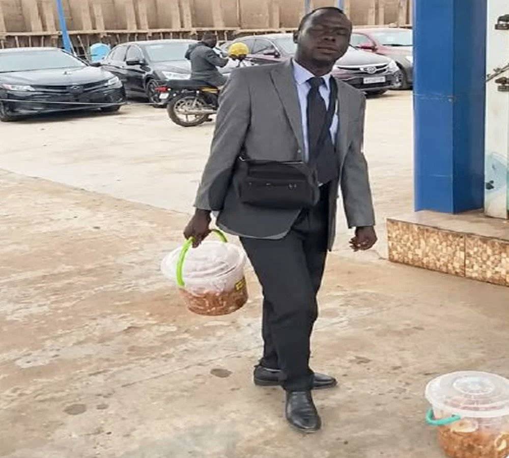 "I became corporate ponmo seller after losing my banking job."
~ Hawker claims