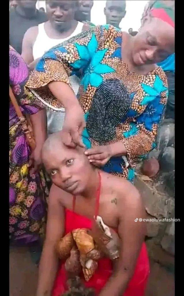 JUST IN: A TikToker Who Dares The Oloolu Masquerade Undergoes Traditional Cleansing After Filming Th...