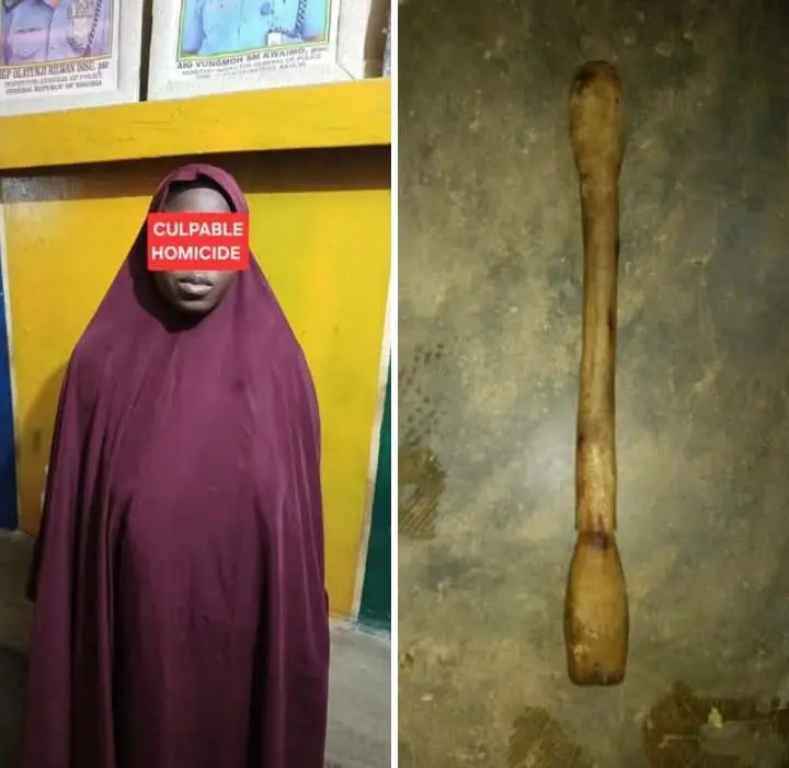 35-year-old woman kills her co-wife with a pestle in Bauchi State.