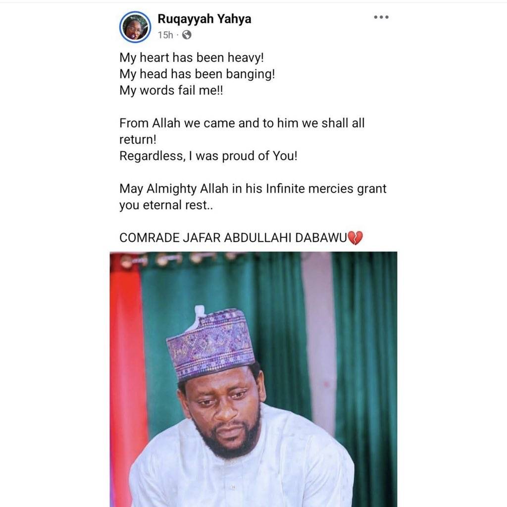 Assailant k!ll man four month after his wedding in Niger state๐๐
A 39 years old man Jafar Abdulla...