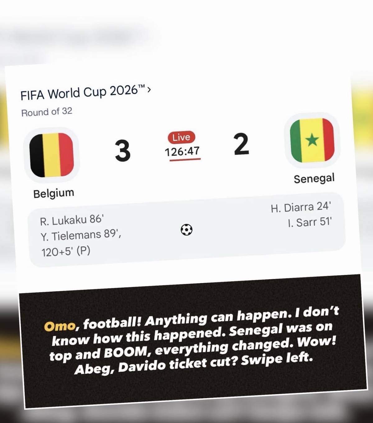 SENEGAL HAS BEEN ELIMINATED. What do you think about this match?