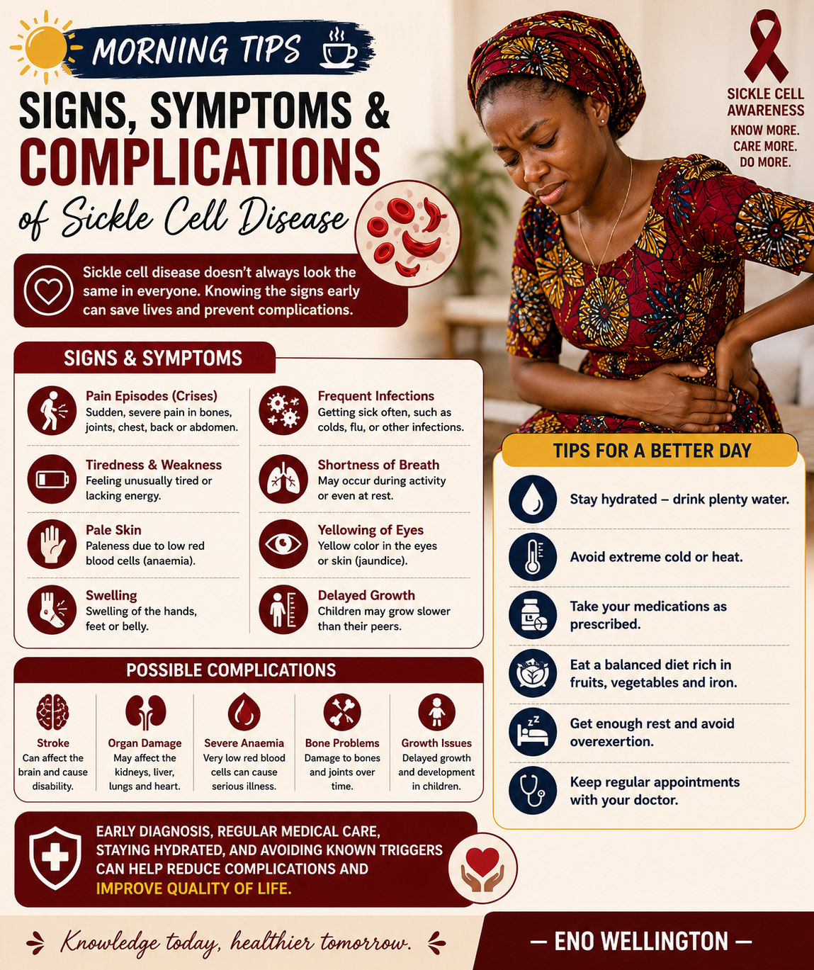 Health Tip
Sickle cell disease doesn't always look the same in everyone. Common signs and symptoms...
