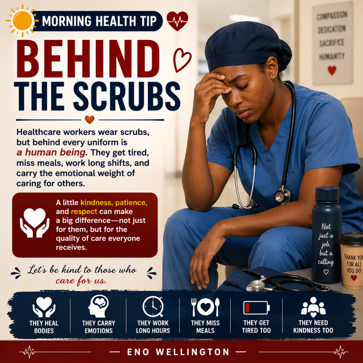 Health Tip | Behind the Scrubs
Healthcare workers wear scrubs, but behind every uniform is a human...