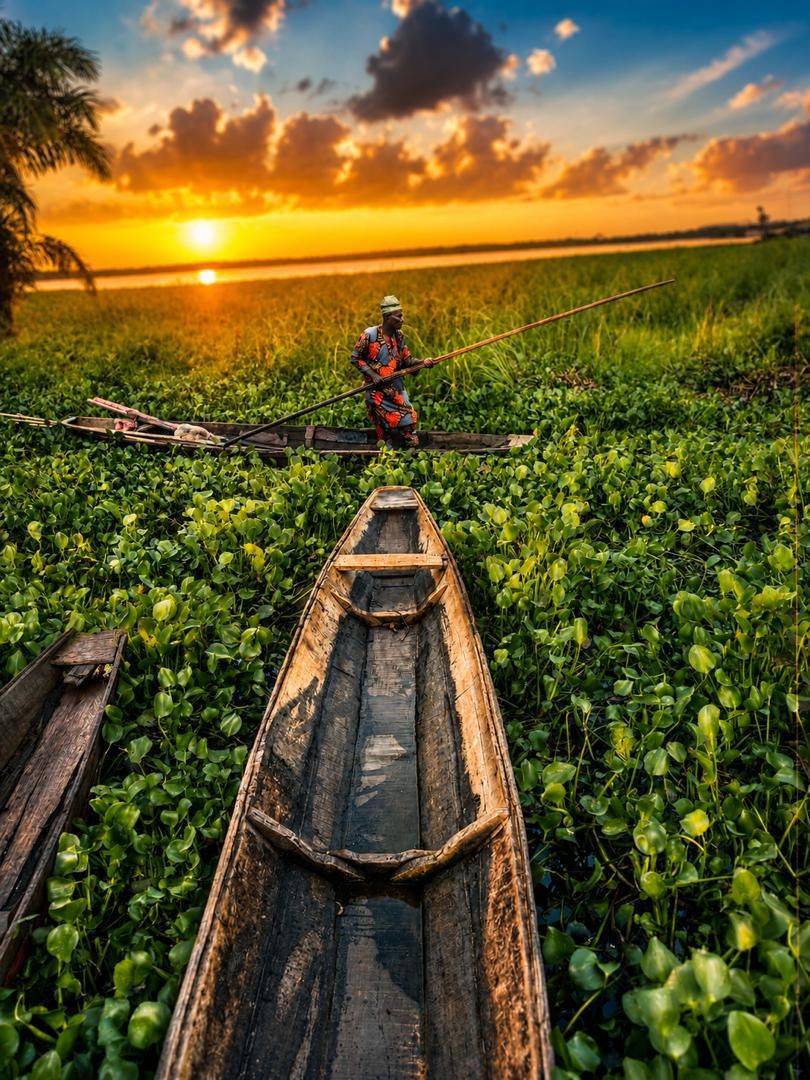 A view of a community river  in Lagos along Badagry express way