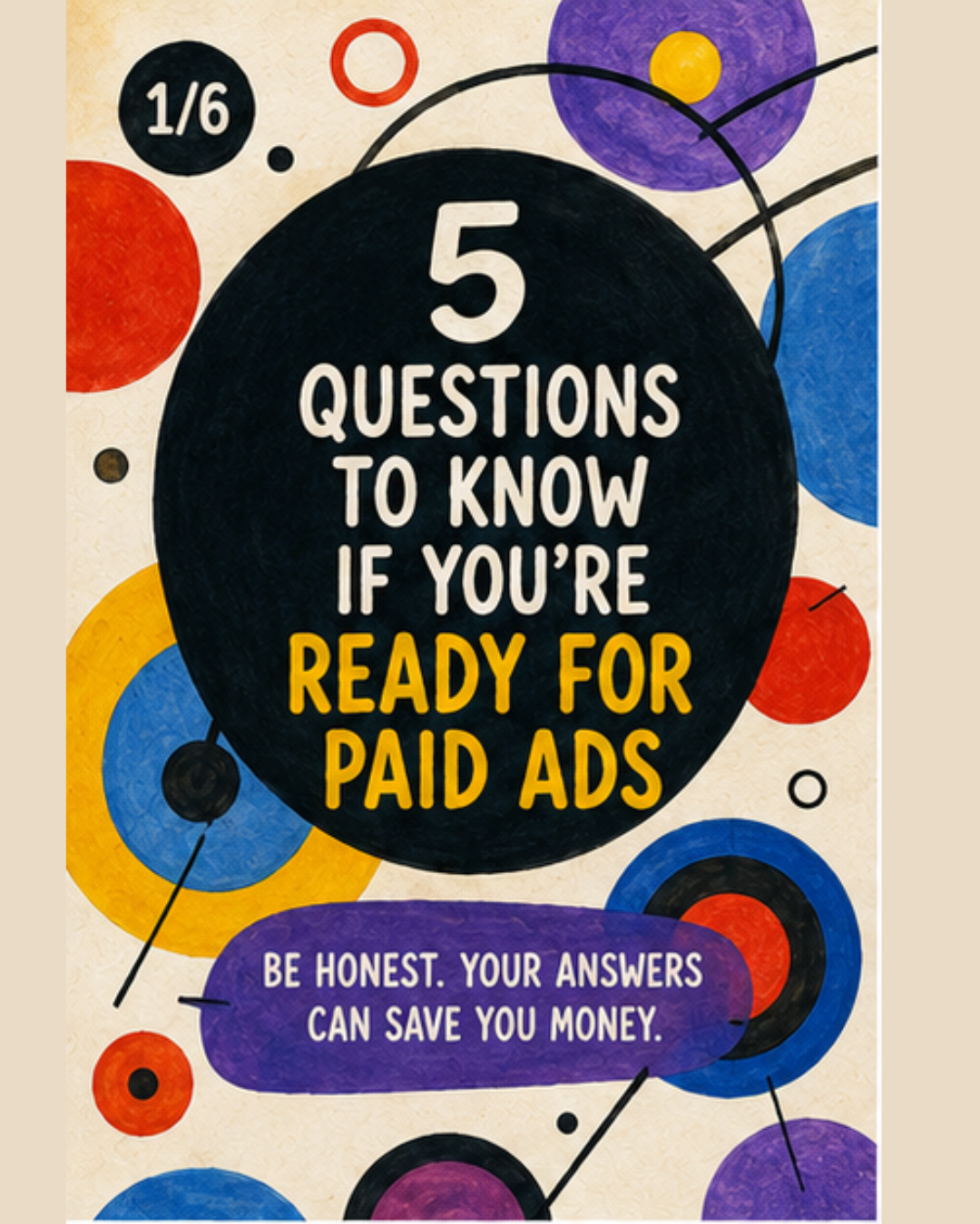 ๐ธ 5 QUESTIONS BEFORE YOU RUN ADS
๐ฏ CLEAR OFFER? (YES/NO)
๐ป WEBSITE CONVERTS? (YES/NO)
๐ TRACKING...