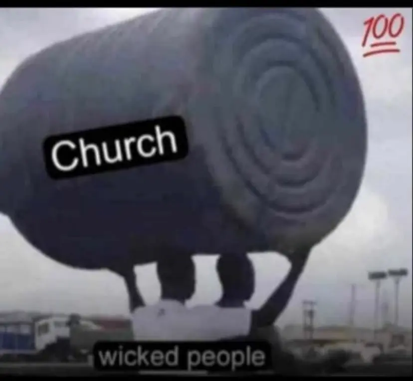 This picture explains Nigeria.
The people we call "wicked people" are the ones carrying the Church o...