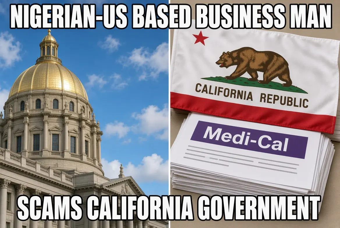Nigerian-US based businessman scams California government.
A video clip by NewsNation making rounds...