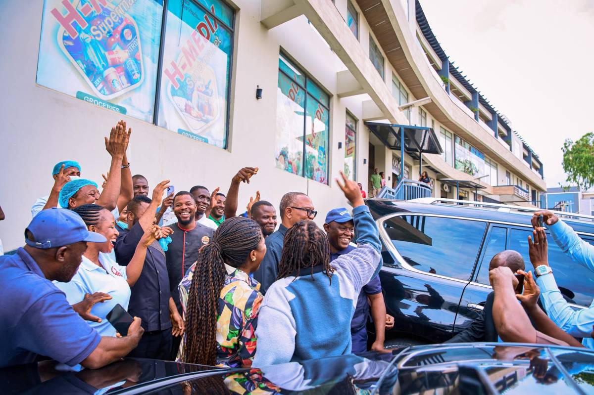 Happiness when you see the man you believe in.
