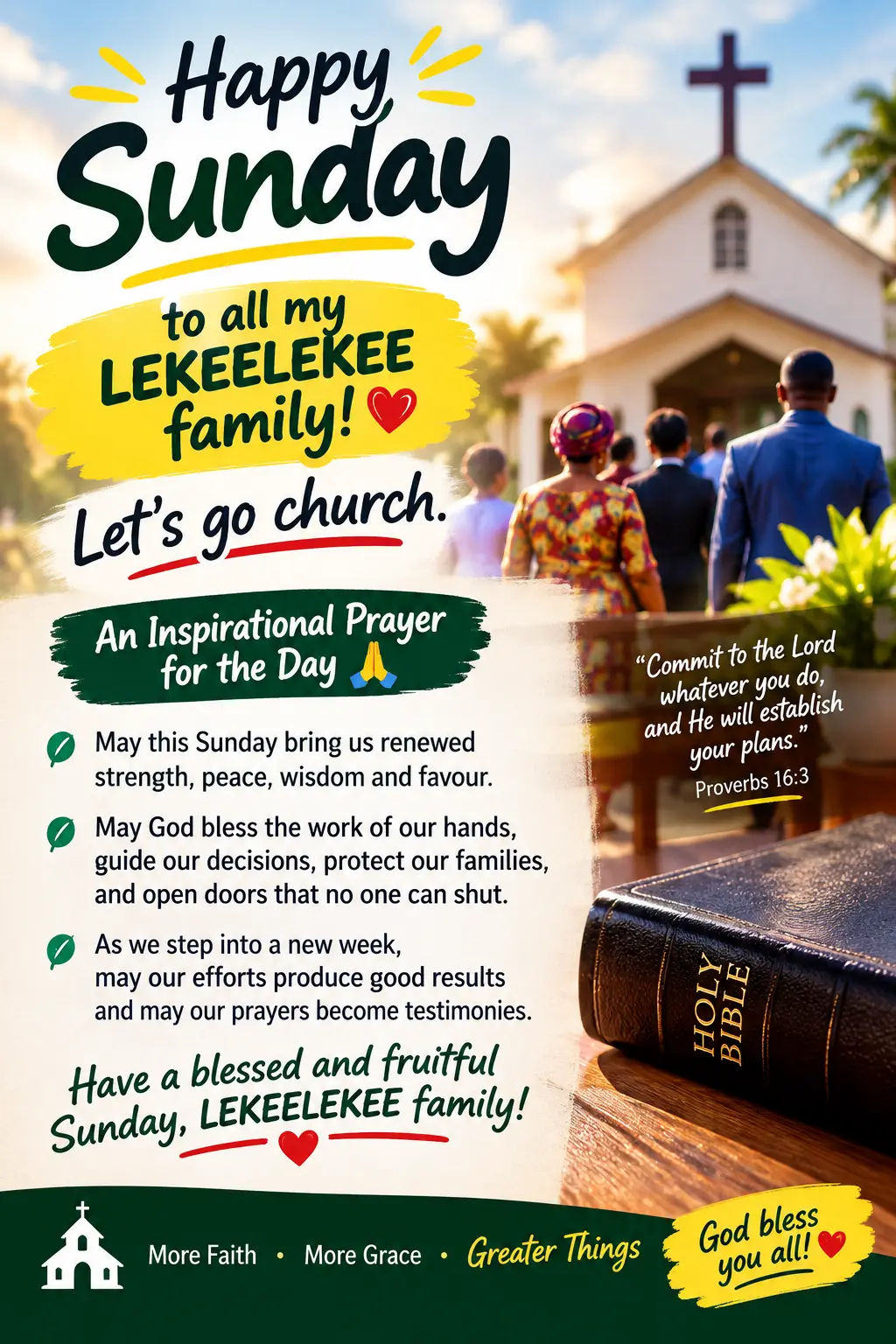 Happy Sunday, my LEKEELEKEE family! ❤️
Let’s go to church today with grateful hearts and leave our w...