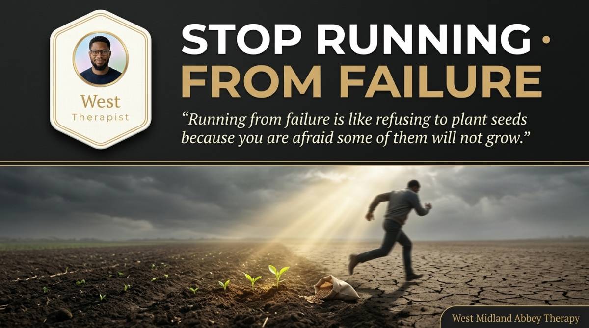 Running from failure is like refusing to plant seeds because you fear the rain will not come. That i...