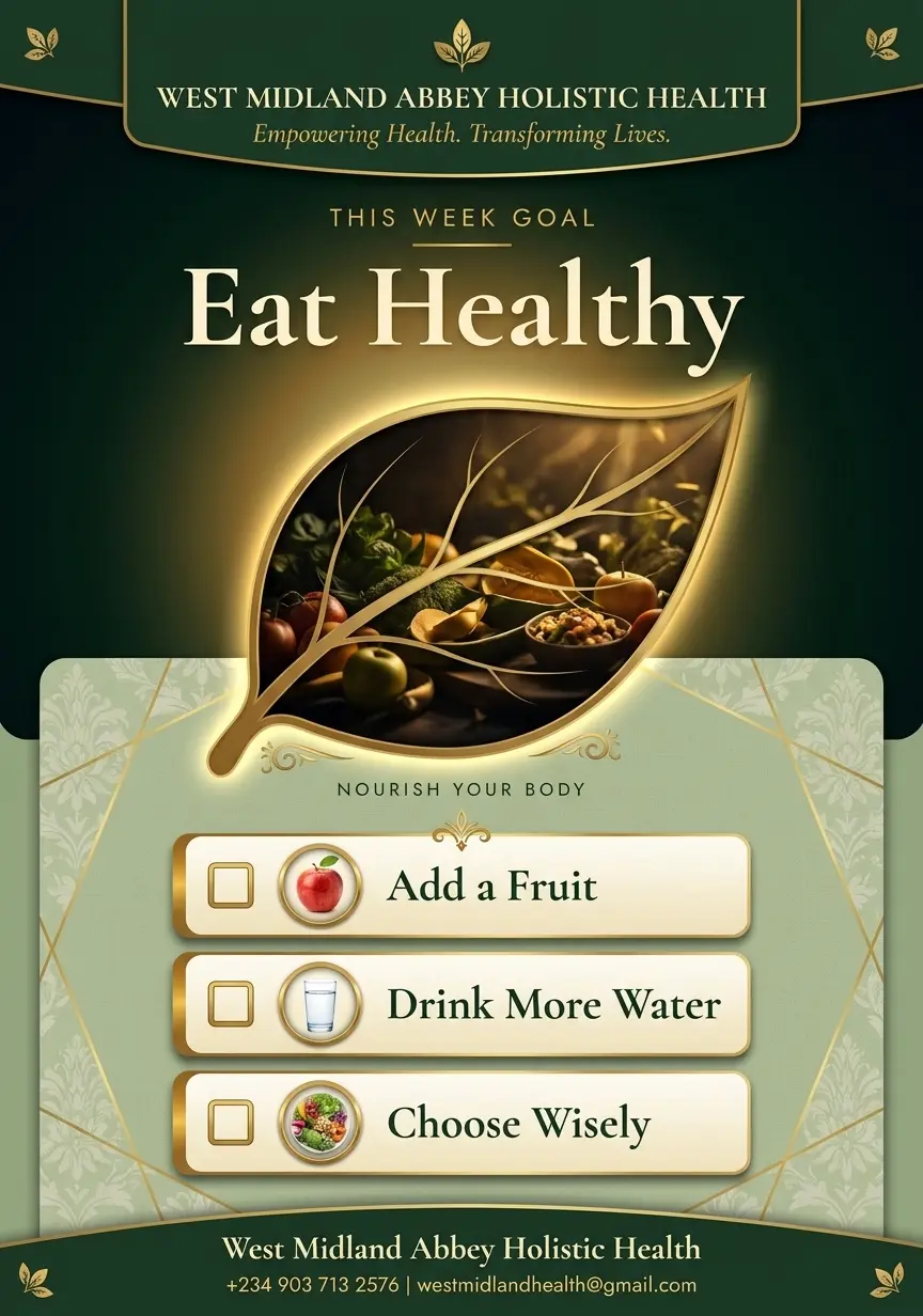 THE GOAL OF THE WEEK: EAT HEALTHY
A new week is like a blank page. What we write on it first shapes...